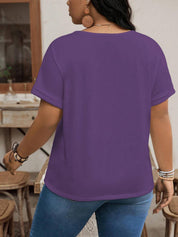 Curvy CLOSET  Casual Regular Sleeves Solid Women Purple Top