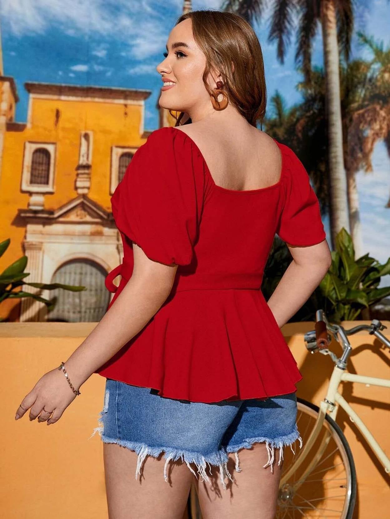 KOTTY Casual Regular Sleeves Solid Women Red Top