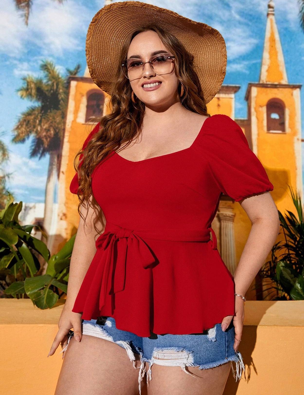 CasualRegularSleevesSolidWomenRedTop-3_jpg.jpg