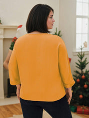 Curvy CLOSET  Casual Regular Sleeves Solid Women Yellow Top
