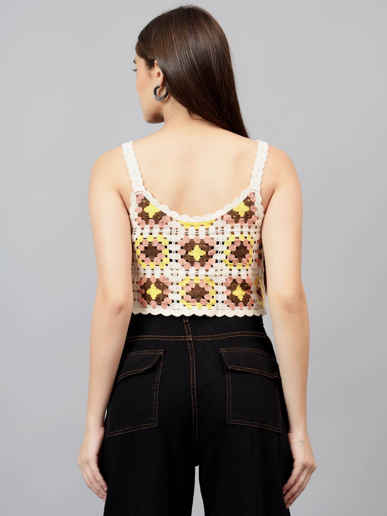 KOTTY Casual Sleeveless Embroidered Women Multicolor Top