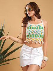 KOTTY Casual Sleeveless Graphic Print Women Multicolor Top
