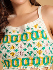 KOTTY Casual Sleeveless Graphic Print Women Multicolor Top
