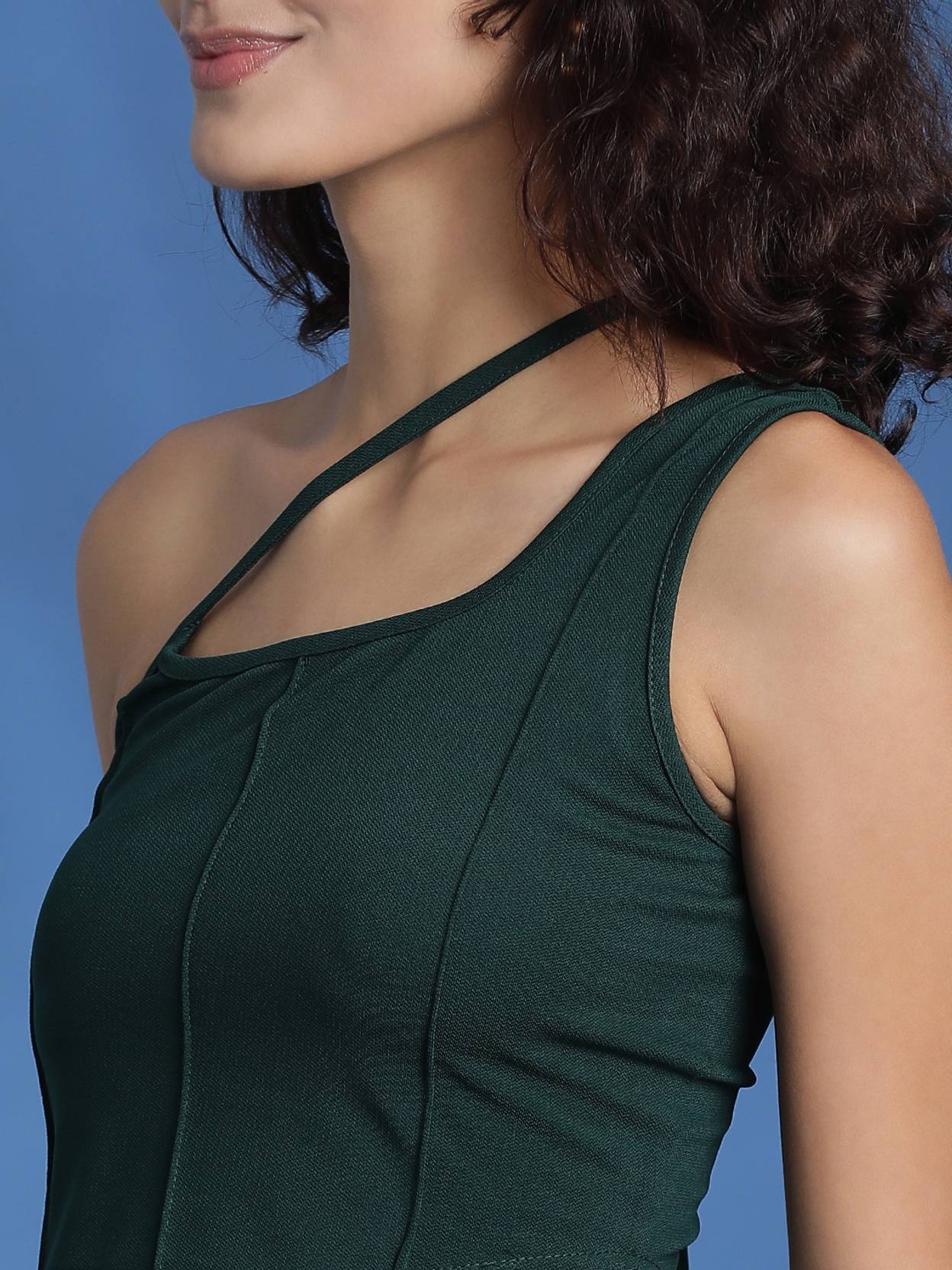 KOTTY Casual Sleeveless Solid Women Green Top