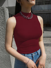KOTTY  Casual Sleeveless Solid Women Maroon Top