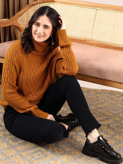 Kotty Women Cable Knit Pullover Sweater