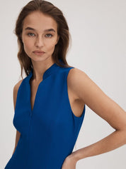 Kotty Women Mandarin Collar Maxi A-Line Dress