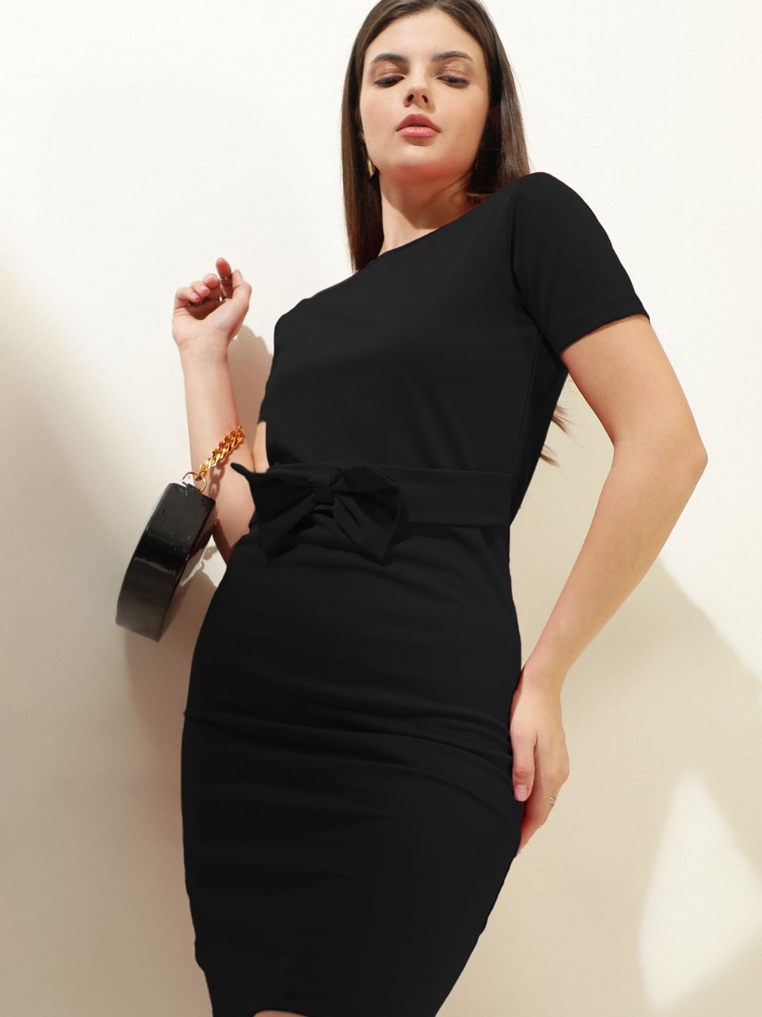 Kotty Women Round Neck Sheath Dress