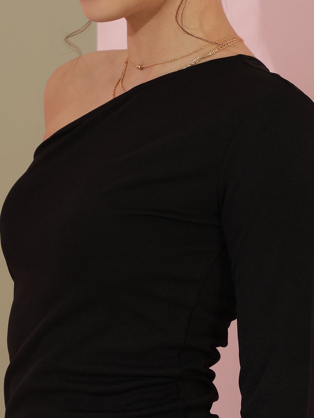 Kotty One Shoulder Bodycon Midi Dress