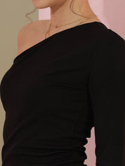 Kotty One Shoulder Bodycon Midi Dress