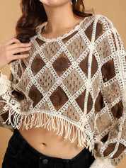 Kotty Women Round Neck Cotton Crop Top