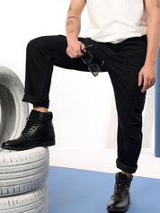 Kotty Men Comfort Regular Fit Mid-Rise Stretchable Cargo Jeans