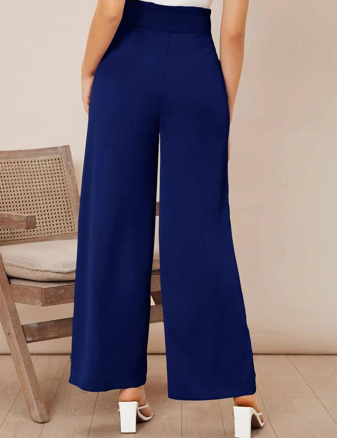 Kotty Women Wide Leg High-Rise Easy Wash Pleated Trousers