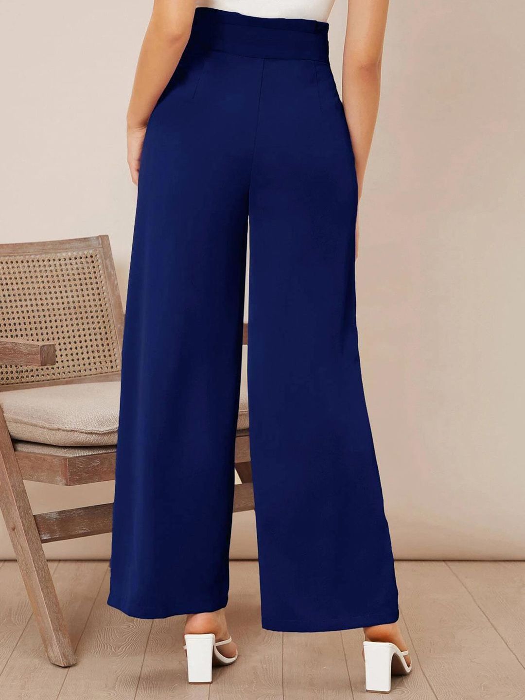 Kotty Women Wide Leg High-Rise Easy Wash Pleated Trousers