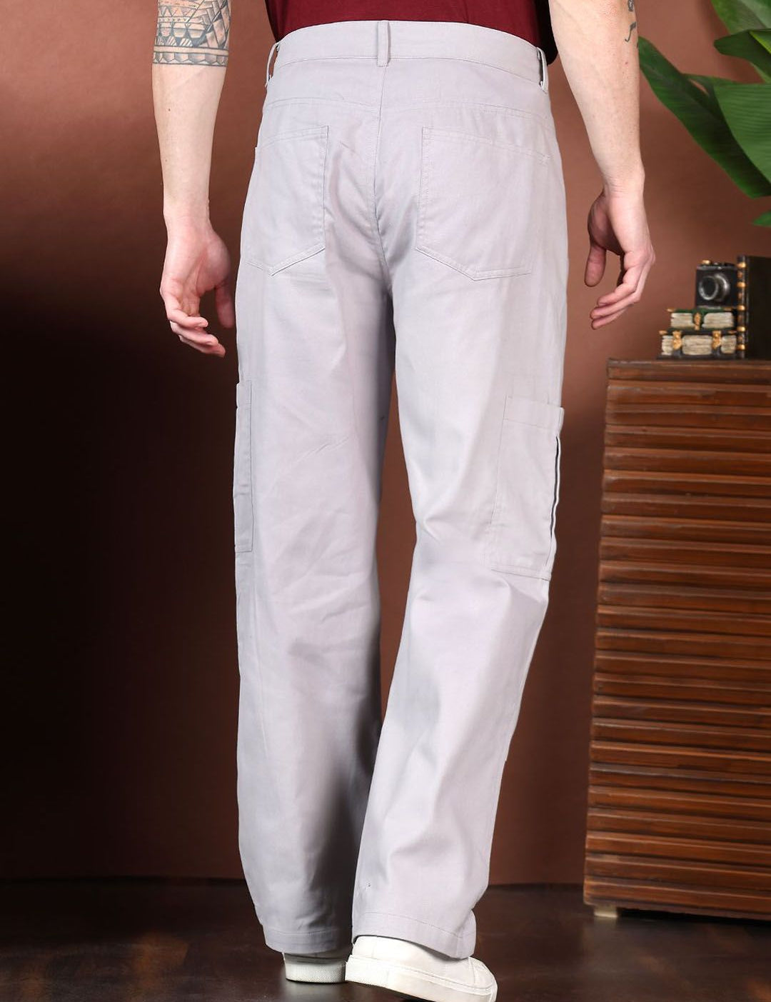 Kotty Men Relaxed Easy Wash Cargos Trousers