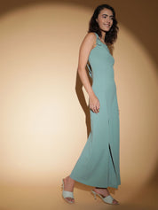 Kotty Women Solid Shoulder Straps Maxi Dress