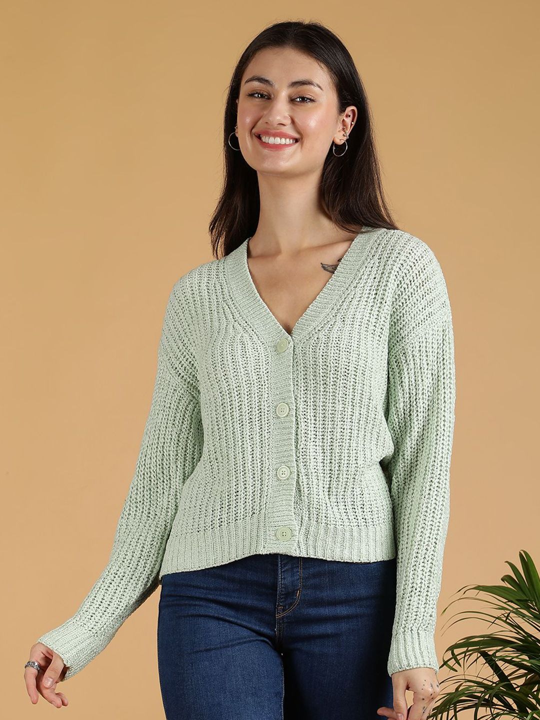 Kotty Women Cotton Ribbed Sweater