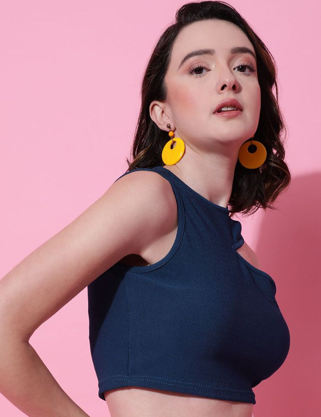 Kotty Women Solid High Neck Top