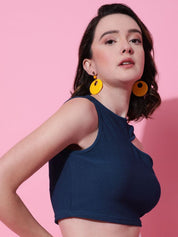 Kotty Women Solid High Neck Top