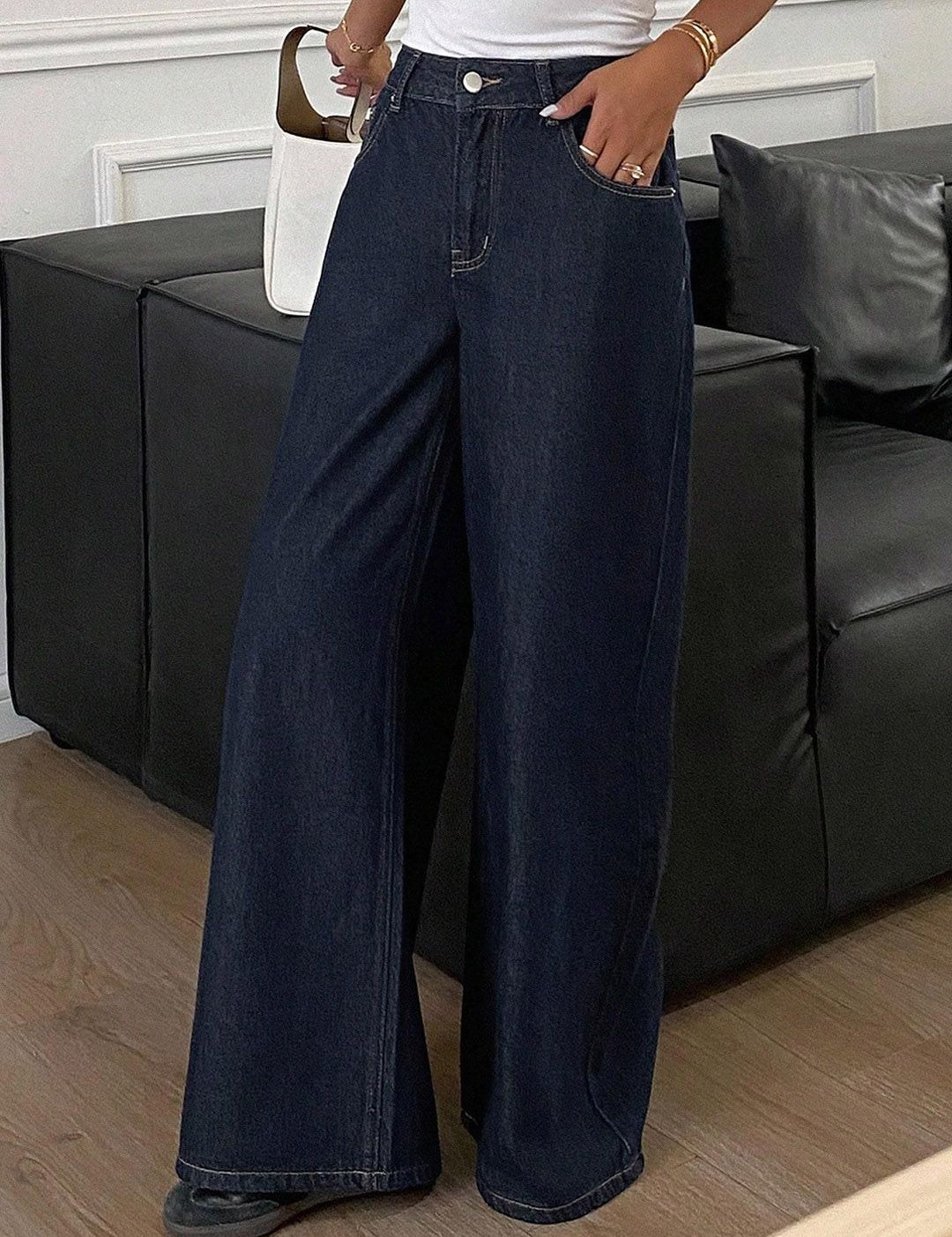 Kotty Women Wide Leg High-Rise Stretchable Jeans