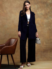 Kotty Women Solid Notched Overcoat