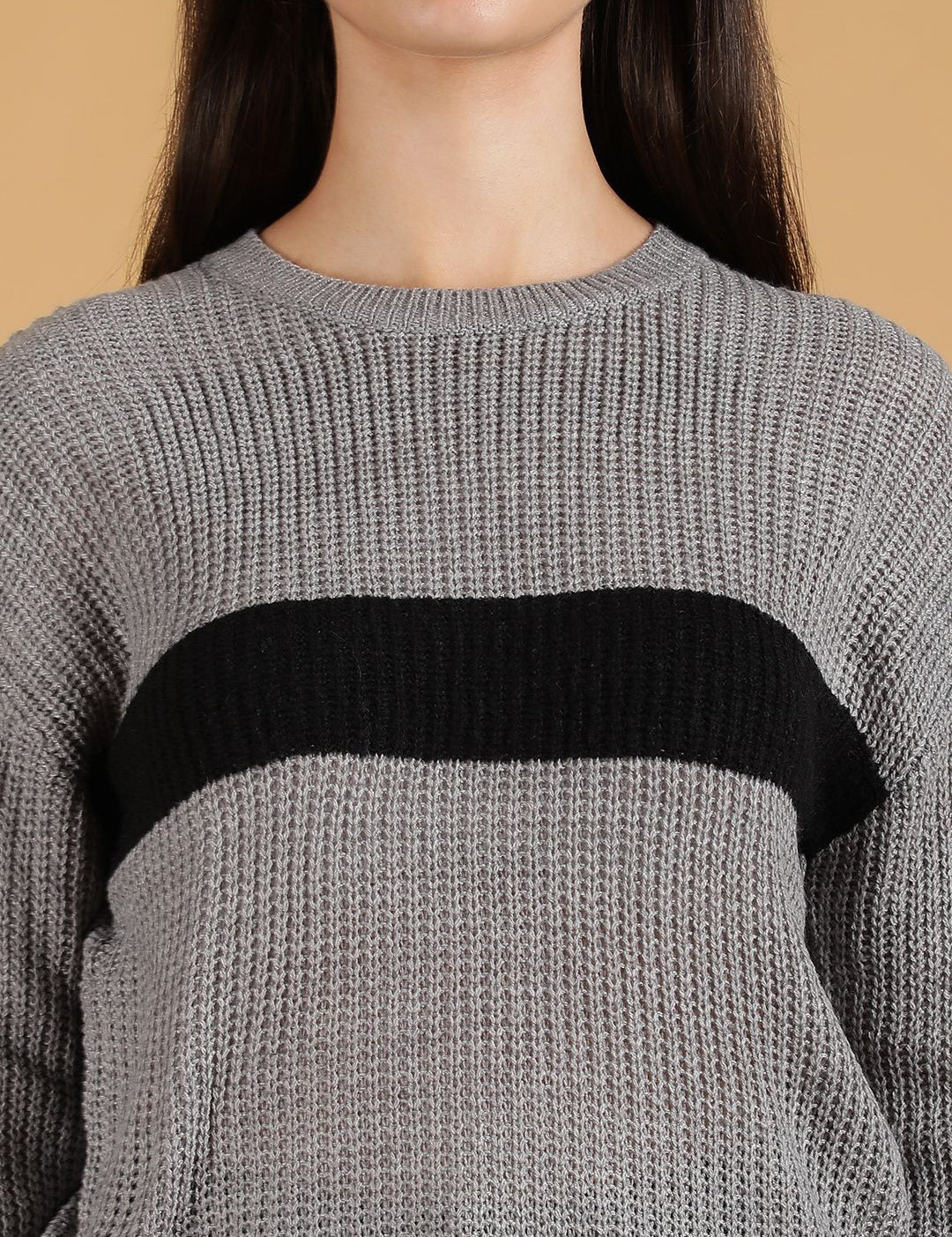 Kotty Women Colourblocked  Cotton Pullover