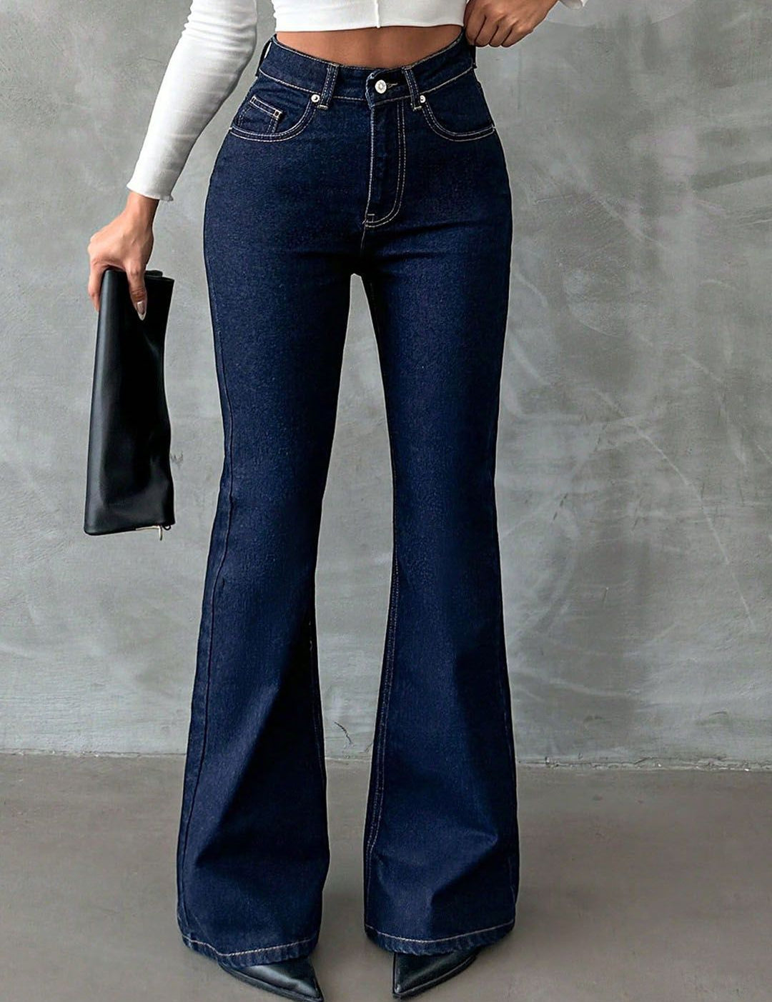 Kotty Women Bootcut High-Rise Cotton Jeans