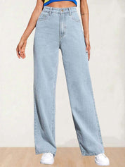 Kotty Women Straight Fit High-Rise Stretchable Jeans