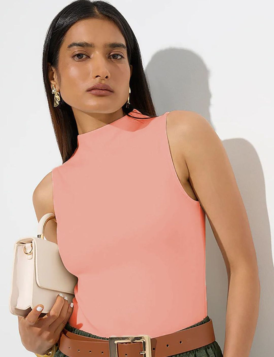 Kotty Women High Neck Fitted Top