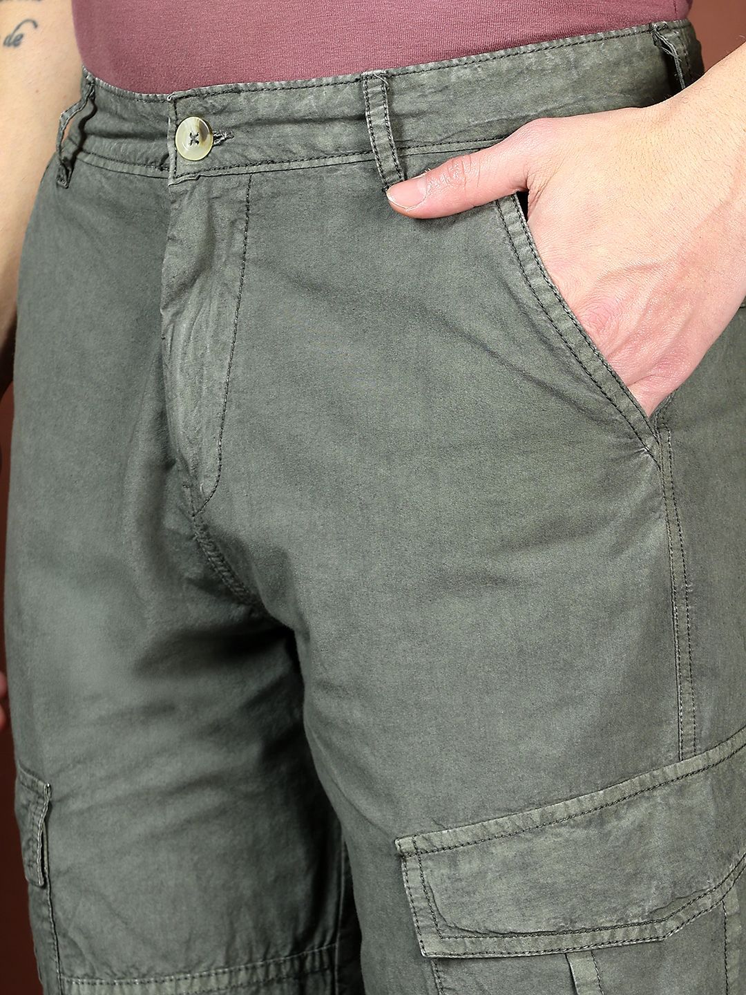 Kotty Men Relaxed Easy Wash Cargos Trousers