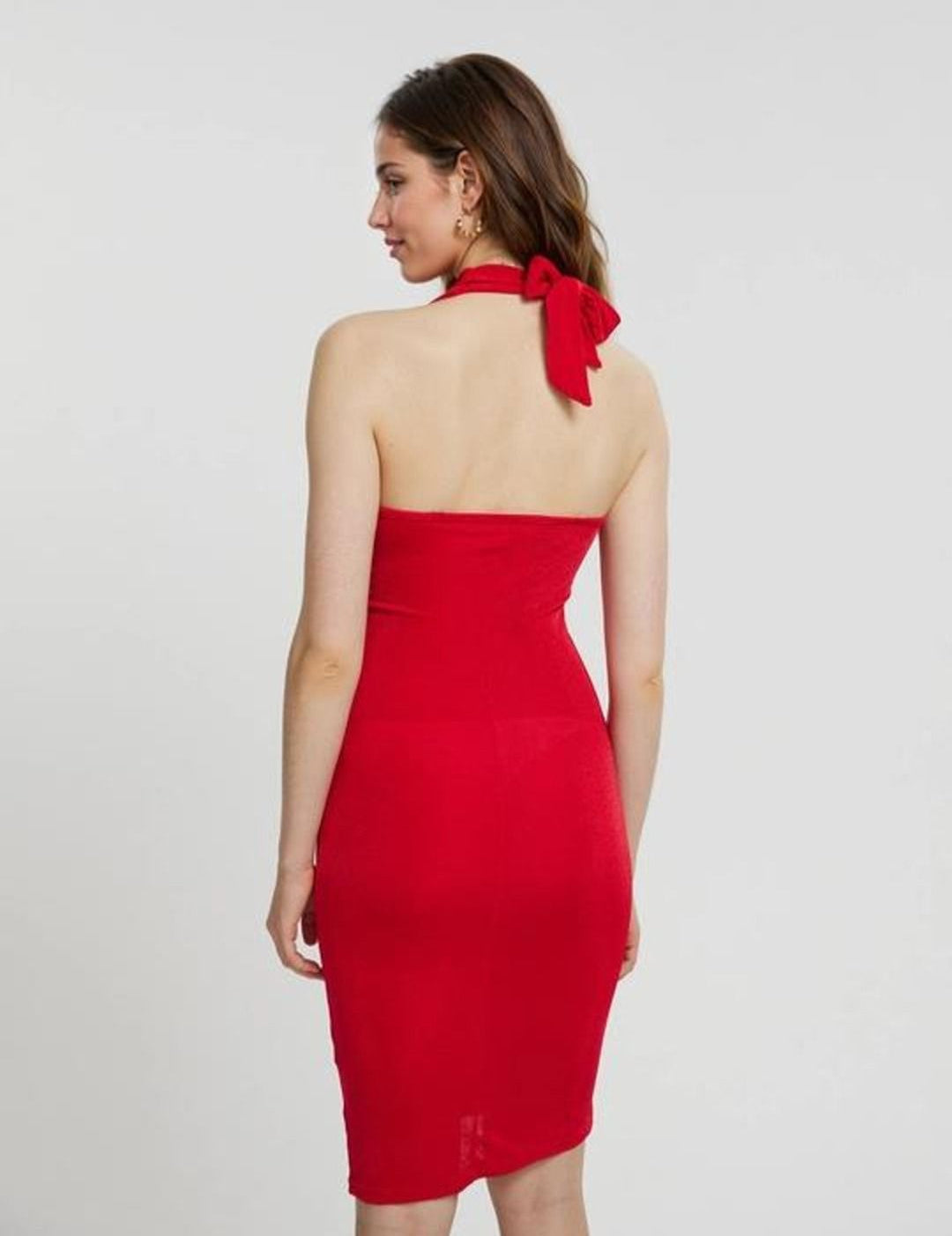 Kotty Cowl Neck Bodycon Midi Dress