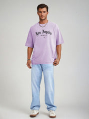 Kotty Men Graphic Printed Round Neck Cotton Oversized T-shirt