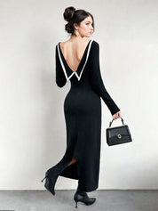 Kotty Women Backless A-Line Solid Dress