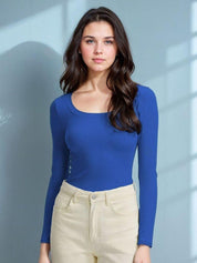 Kotty Women Solid Scoop Neck Top