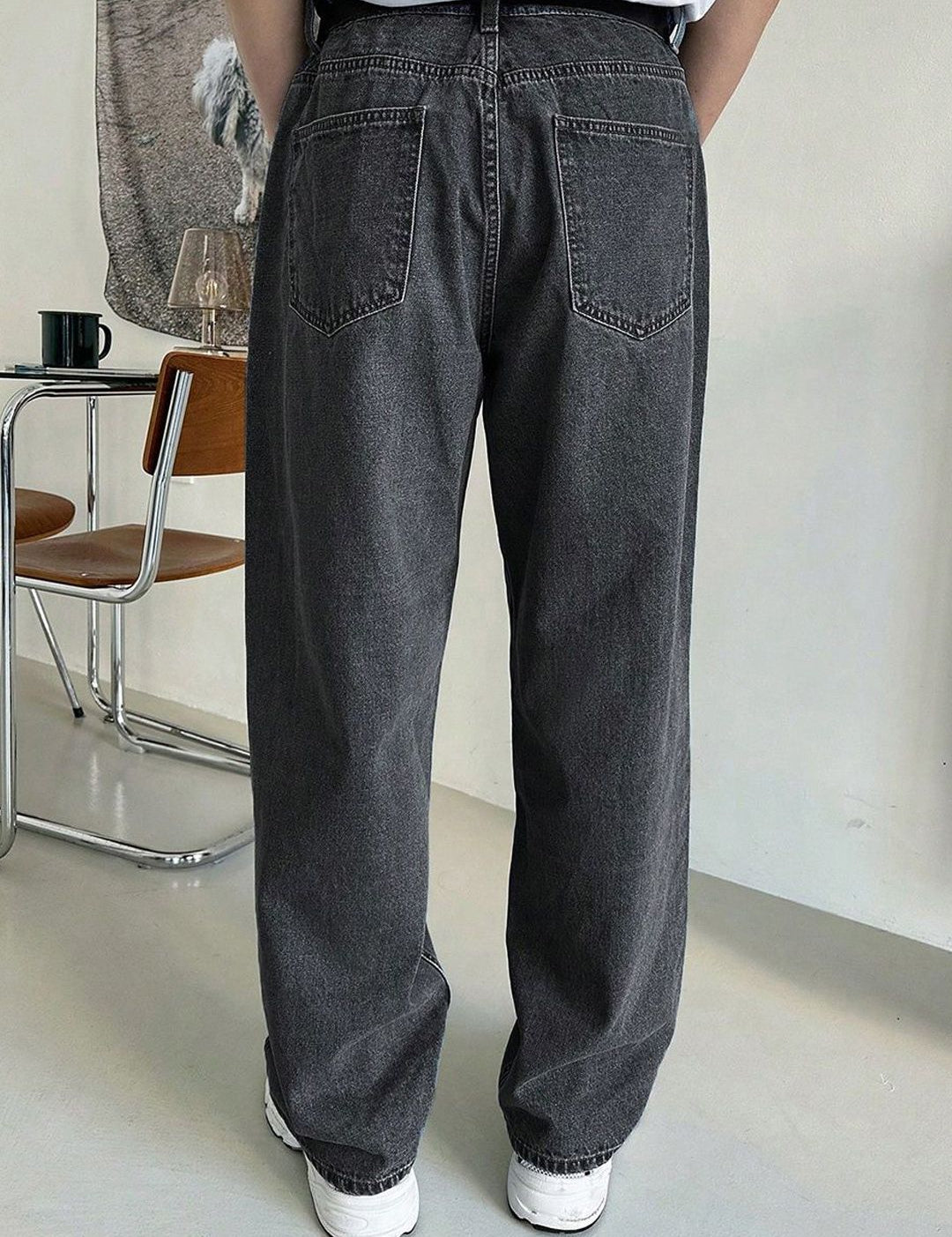 Kotty Men Jean Wide Leg Stretchable Cotton Jeans