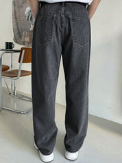 Kotty Men Jean Wide Leg Stretchable Cotton Jeans