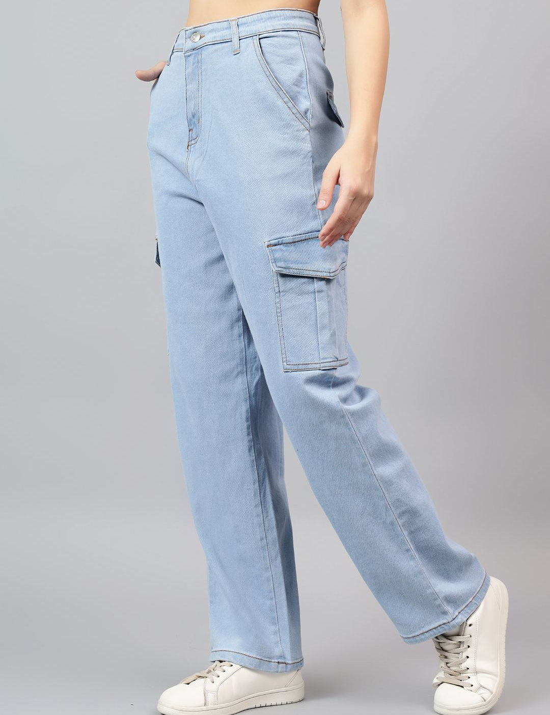 Kotty Women Straight Fit High-Rise Stretchable Jeans