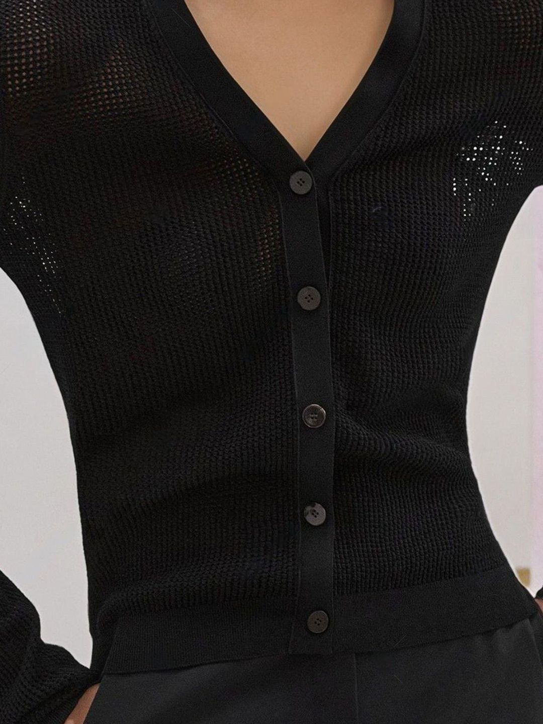 Kotty Women Self Design Cardigan