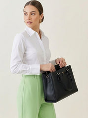 Green Regular Fit High-Rise Trousers for Women | Kotty