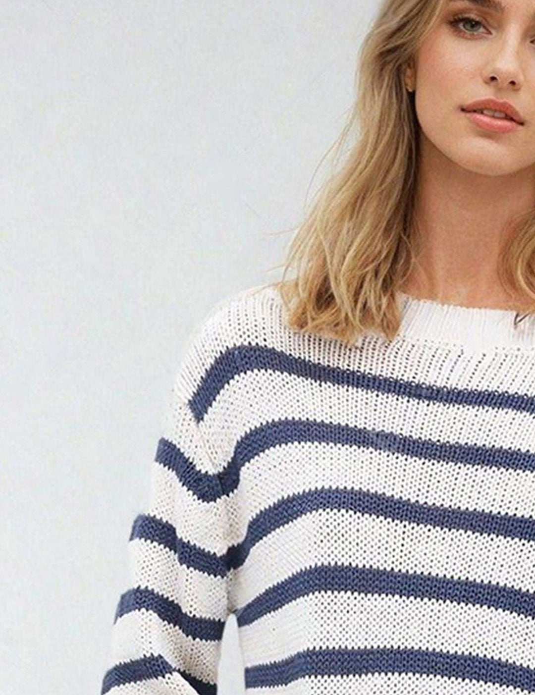 Kotty Women Striped Long Sleeves Pullover Sweater