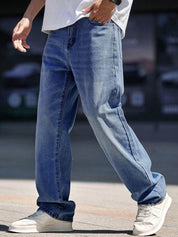 Kotty Men Regular Fit Low-Rise light Fade Stretchable Jeans