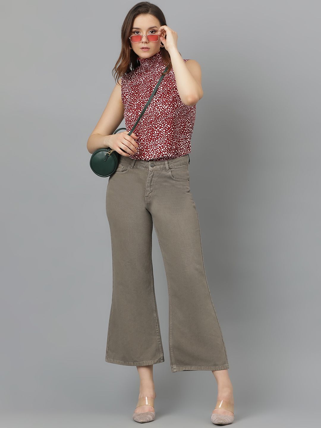 Kotty Animal Print Crepe Top