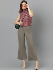 Kotty Animal Print Crepe Top