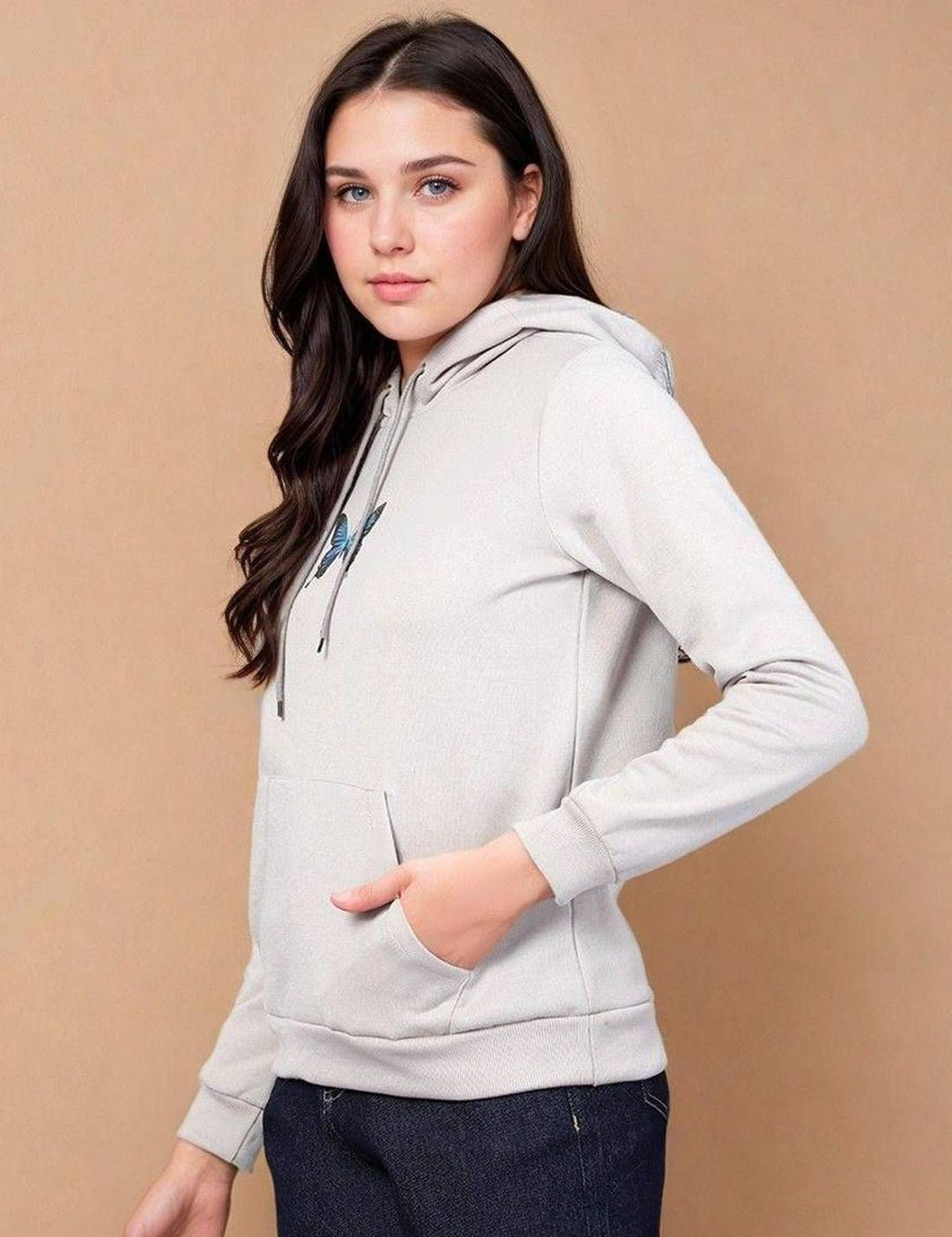 Kotty Women Graphic Printed Full Sleeve Hooded Sweatshirt