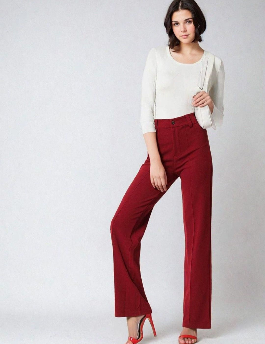 Kotty Scoop Neck Long Sleeves Thermal T-shirt With Trousers