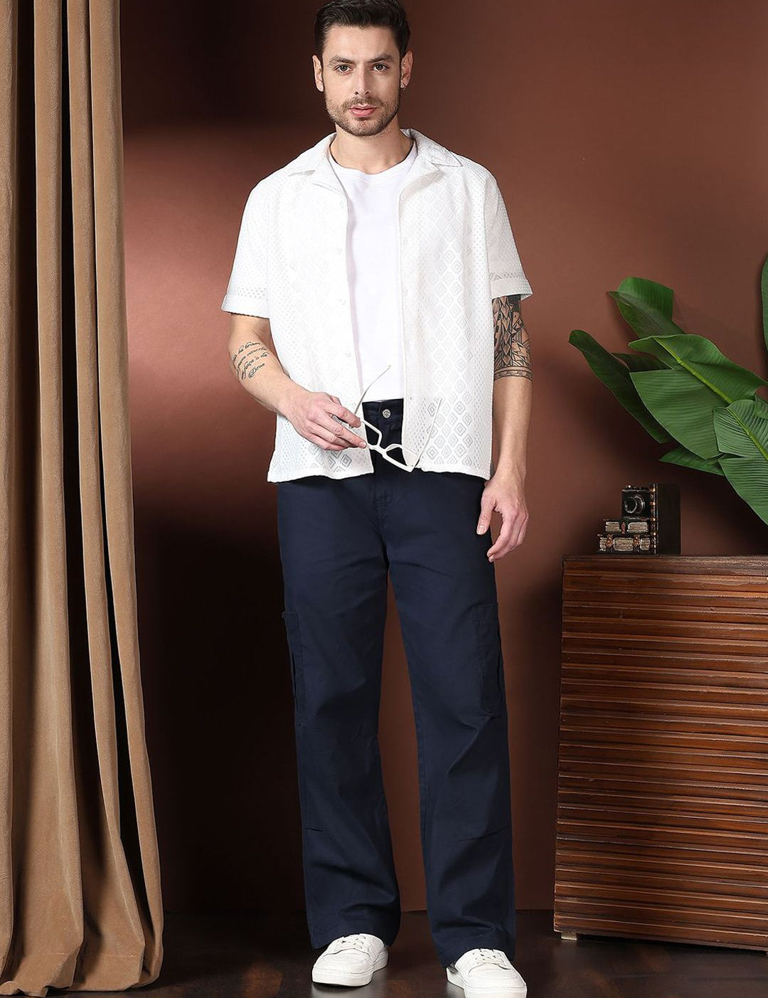 Kotty Men Relaxed Easy Wash Cargos Trousers