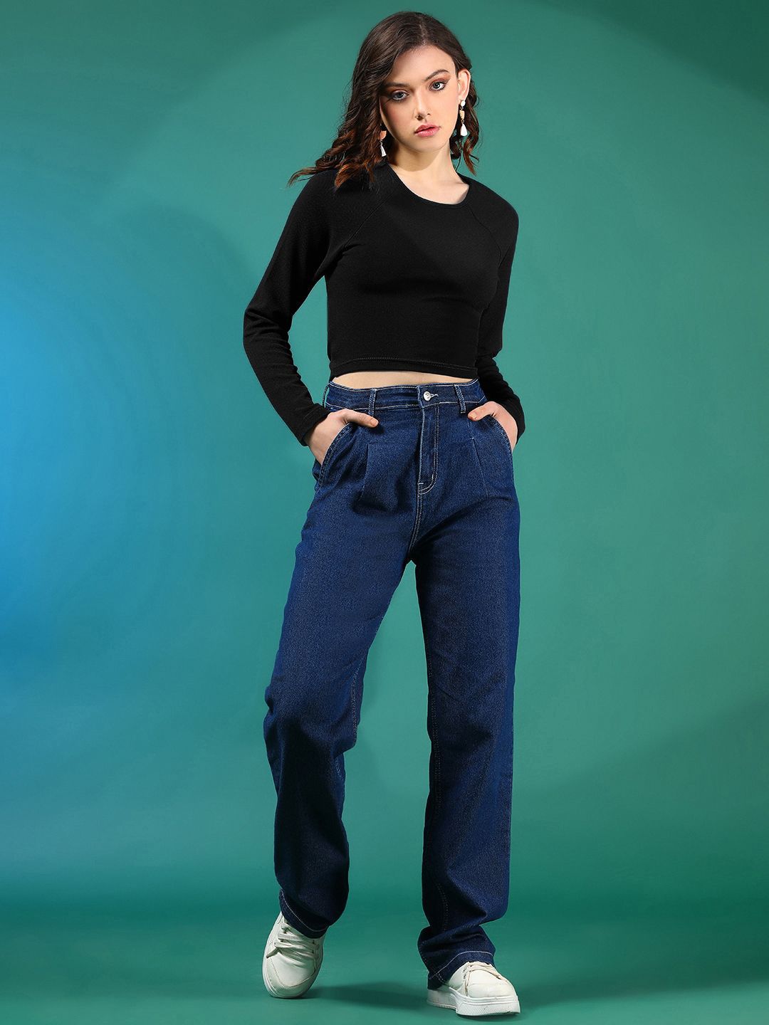 Kotty Women Solid Round Neck Top