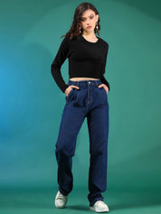 Kotty Women Solid Round Neck Top