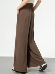 Kotty Women Relaxed Straight Leg High-Rise Pleated Wide Leg Trousers