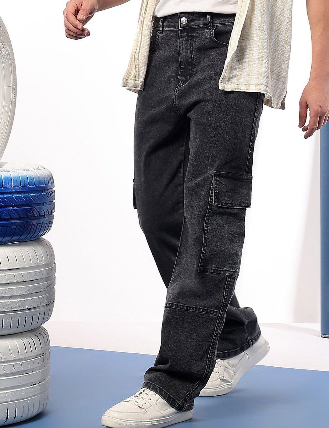 Kotty Men Comfort Regular Fit Mid-Rise Stretchable Jeans